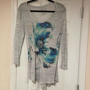 Lucky Brand Long Sleeve Floral Tee